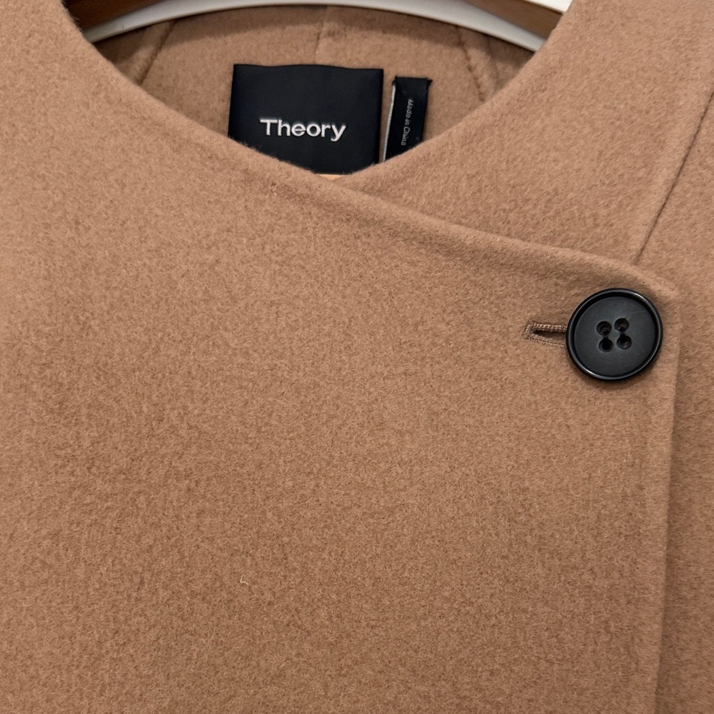 Theory Women's Tan Pea Coat Size S - Picture 4 of 6